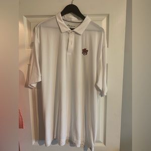 PETER MILLAR • MENS GOLF SHIRT • SIZE. XXL • LIKE NEW CONDITION • WHITE AUBURN